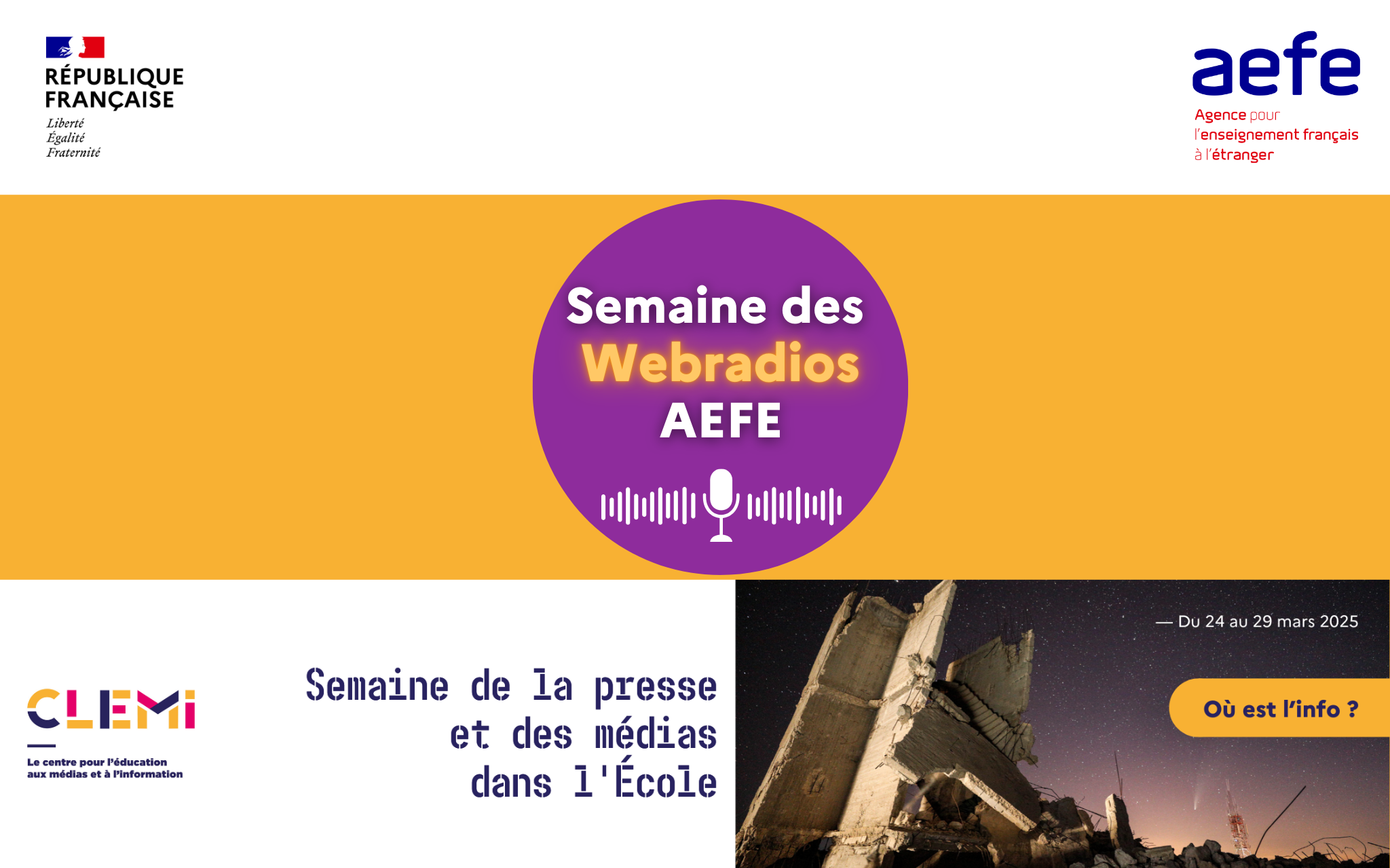 C’est la Semaine de la presse… et des webradios AEFE ! 