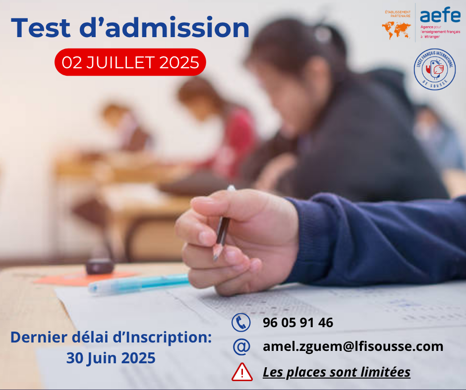  📚Test d’admission📚 