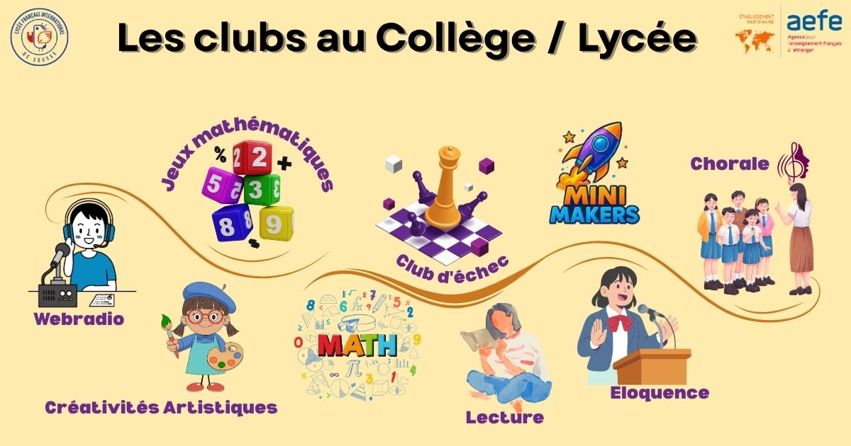 🎉 Les clubs du collège et du lycée sont de retour ! 🎉 
